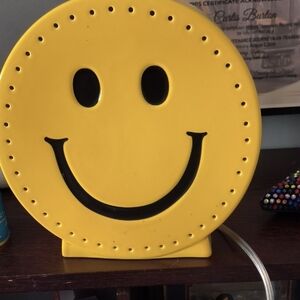 Yellow Smiley Face Lamp